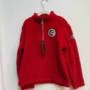 Napapijri Kids Red Fleece Hoodie